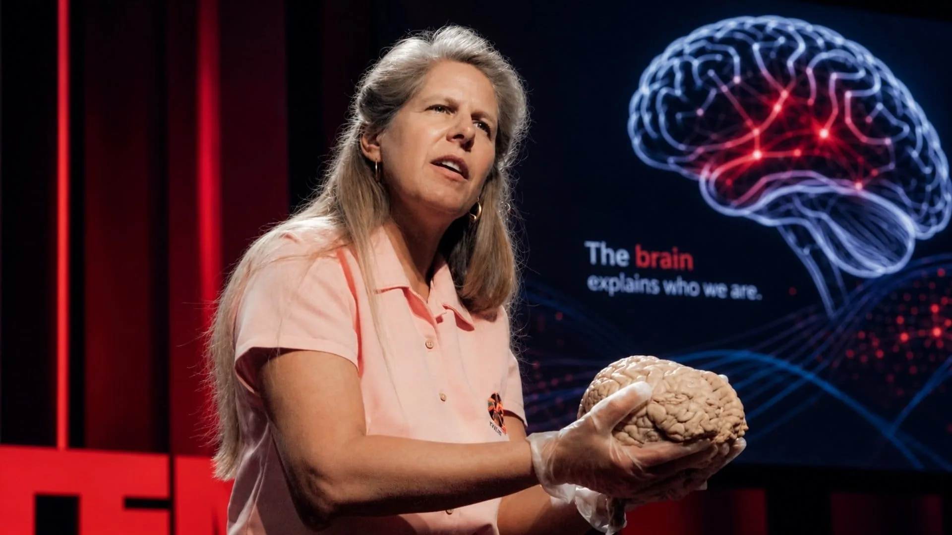 Illustration inspired by Jill Bolte Taylor’s TED Talk about her stroke and her insights into the brain and consciousness.